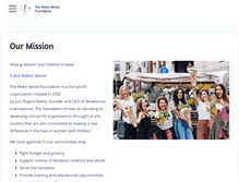 Tablet Screenshot of makesensefoundation.org